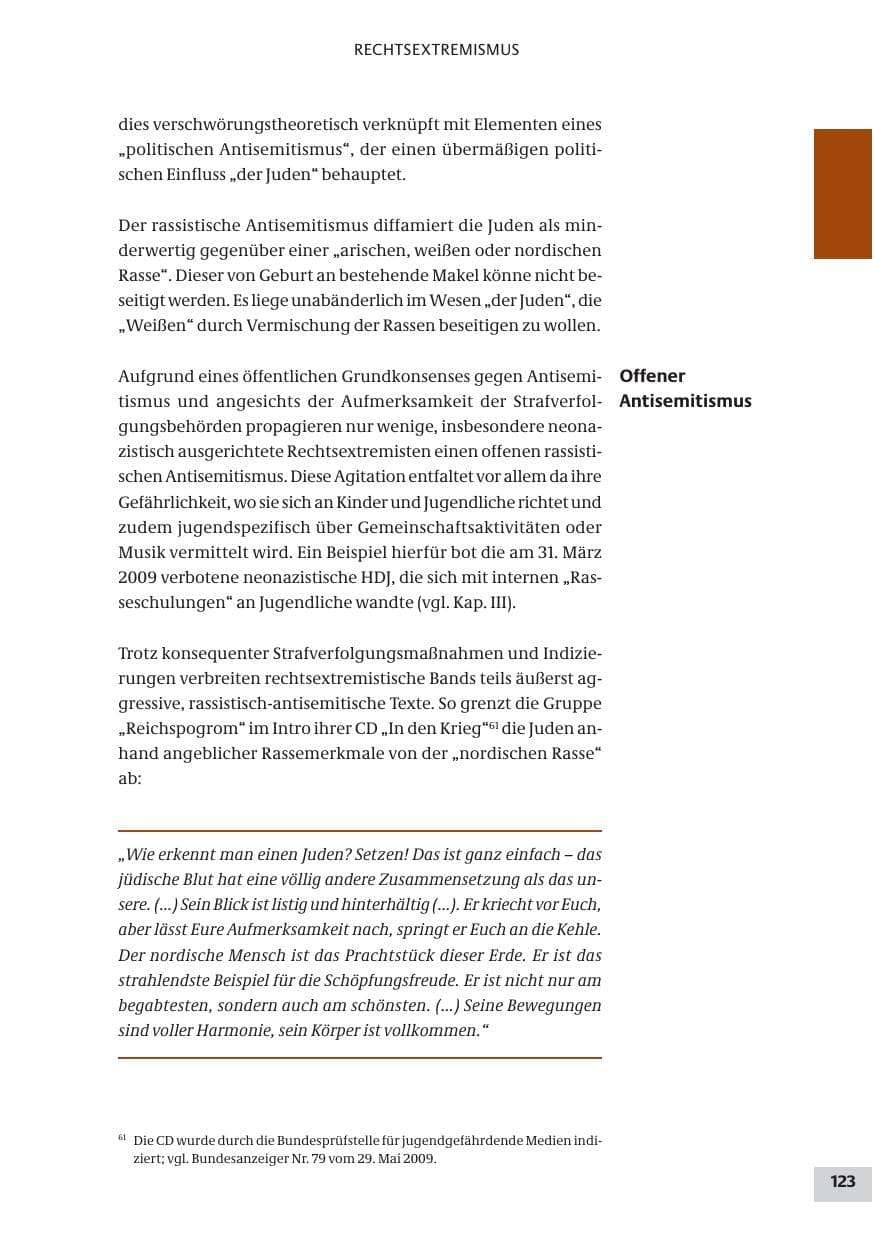 Seite 123 des Verfassungsschutzbericht 2009 Bund