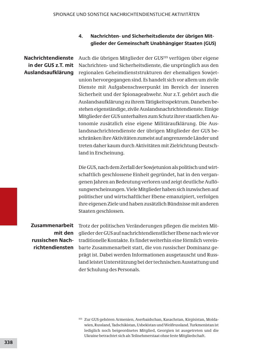 Seite 338 des Verfassungsschutzbericht 2009 Bund