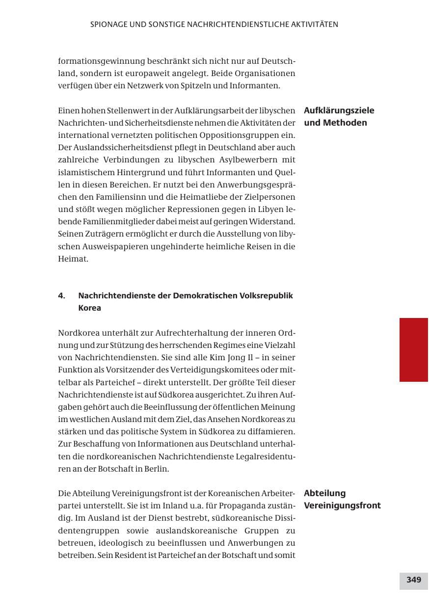 Seite 349 des Verfassungsschutzbericht 2009 Bund