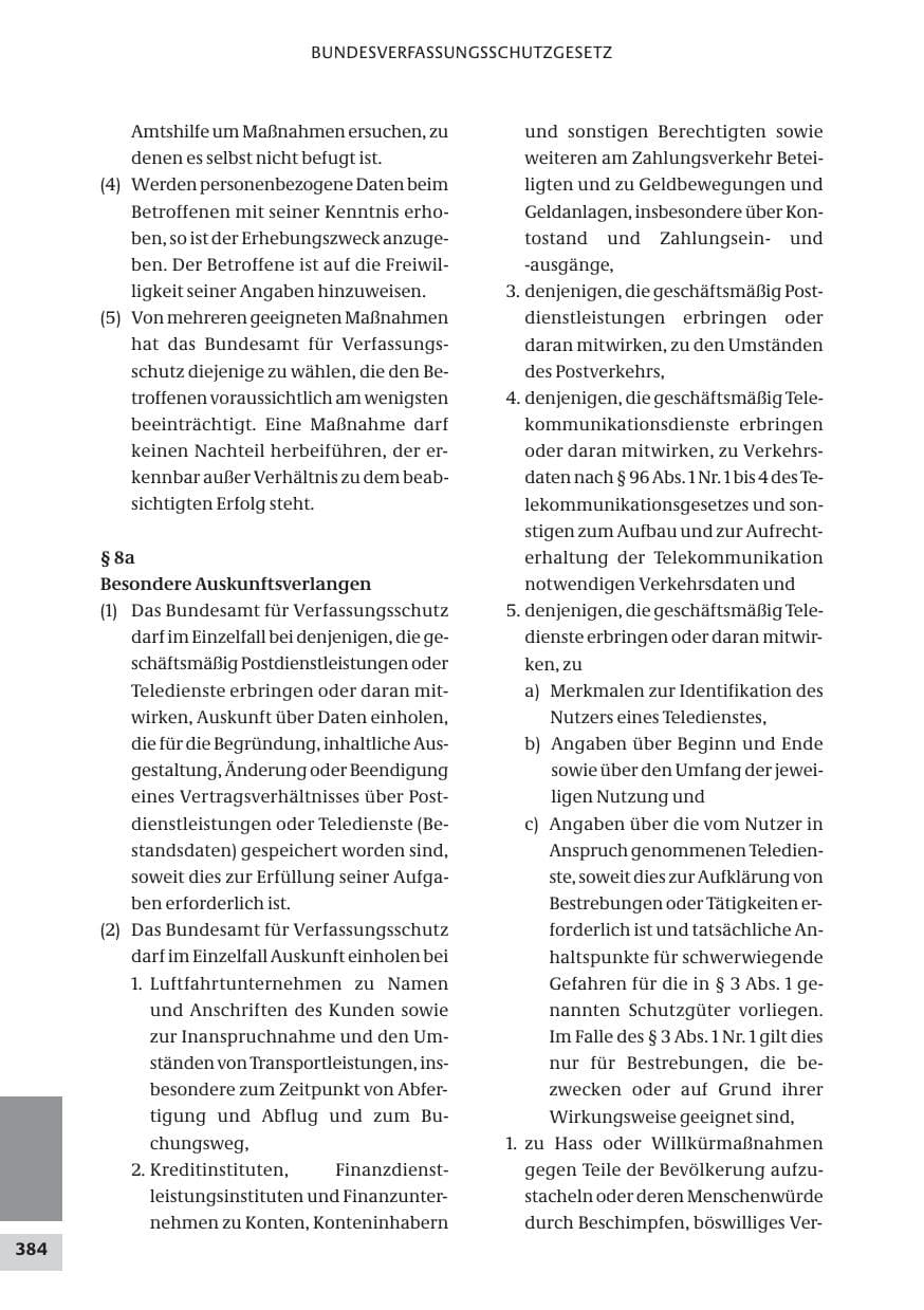 Seite 384 des Verfassungsschutzbericht 2009 Bund