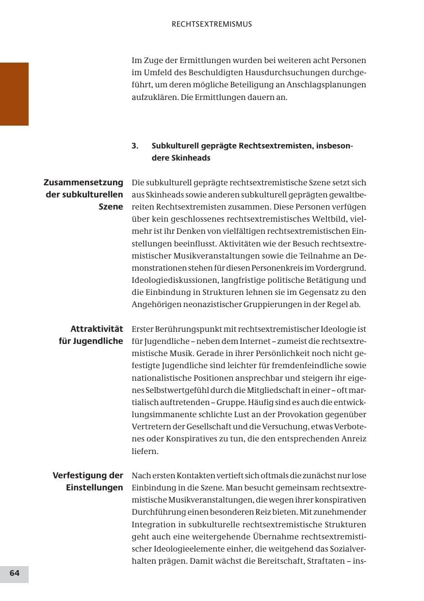 Seite 64 des Verfassungsschutzbericht 2009 Bund