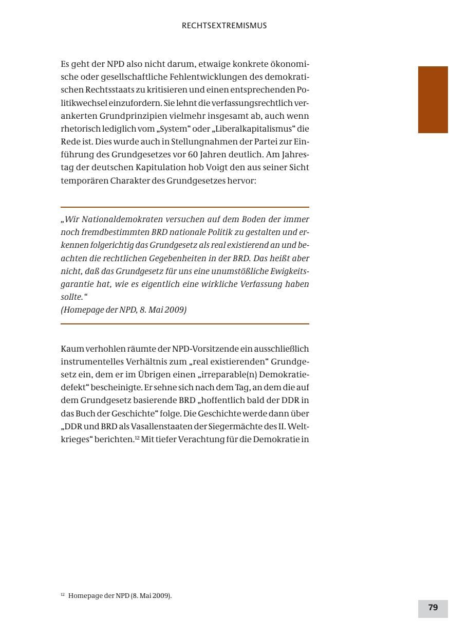 Seite 79 des Verfassungsschutzbericht 2009 Bund