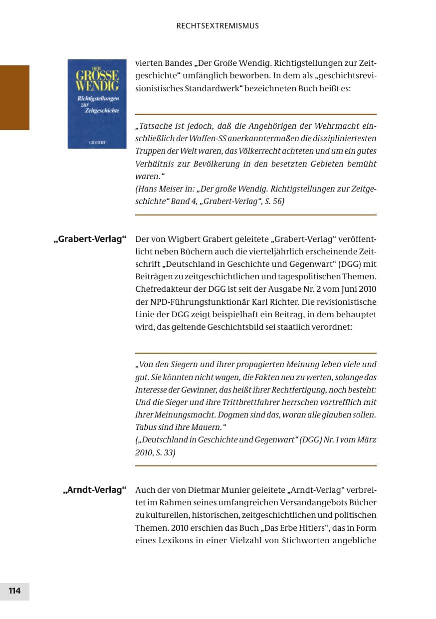 Seite 114 des Verfassungsschutzbericht 2010 Bund