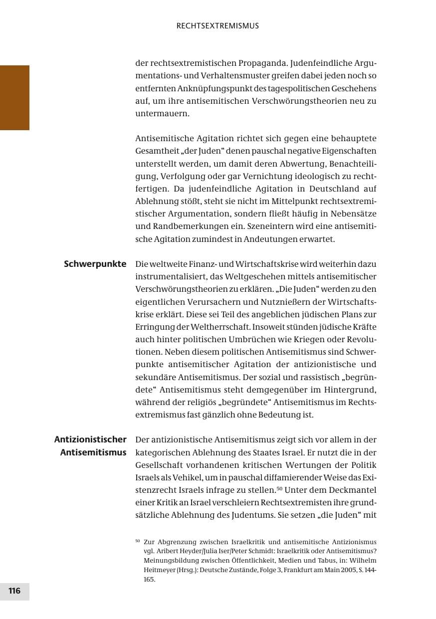 Seite 116 des Verfassungsschutzbericht 2010 Bund