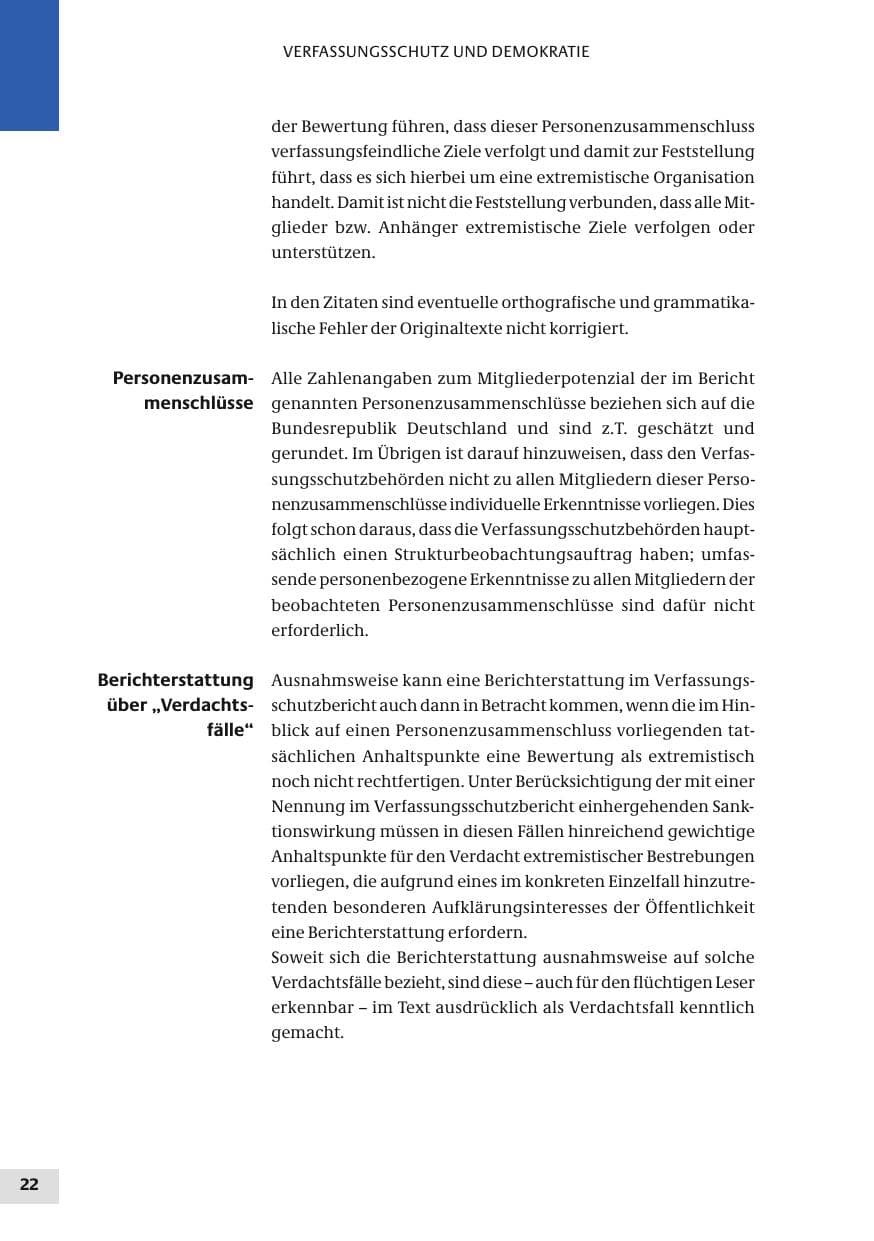 Seite 22 des Verfassungsschutzbericht 2010 Bund