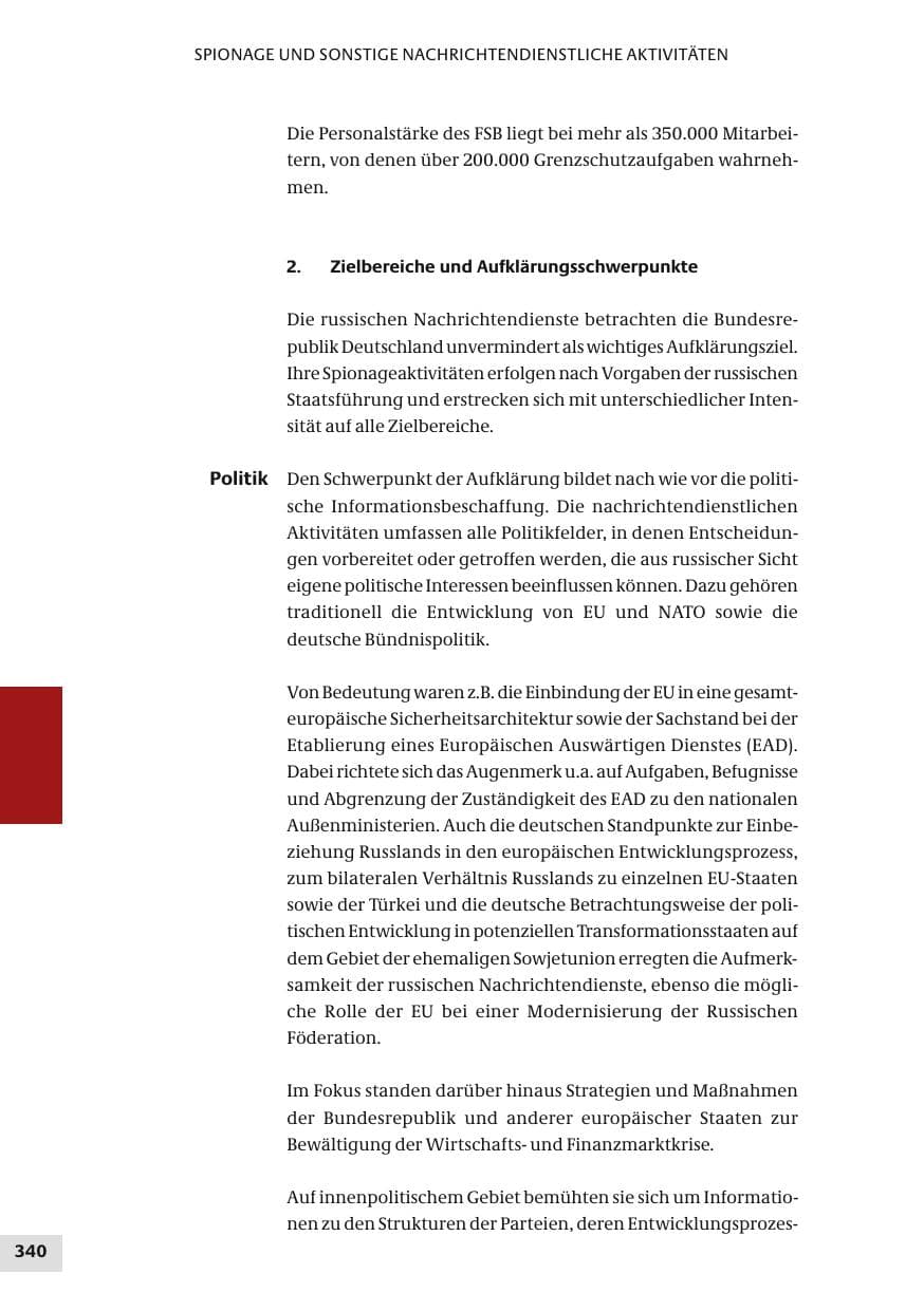 Seite 340 des Verfassungsschutzbericht 2010 Bund