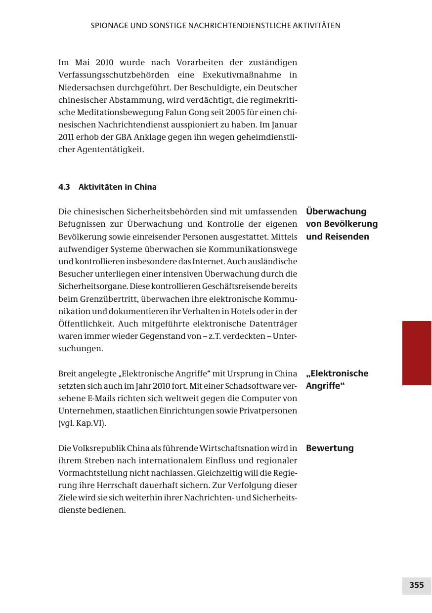 Seite 355 des Verfassungsschutzbericht 2010 Bund