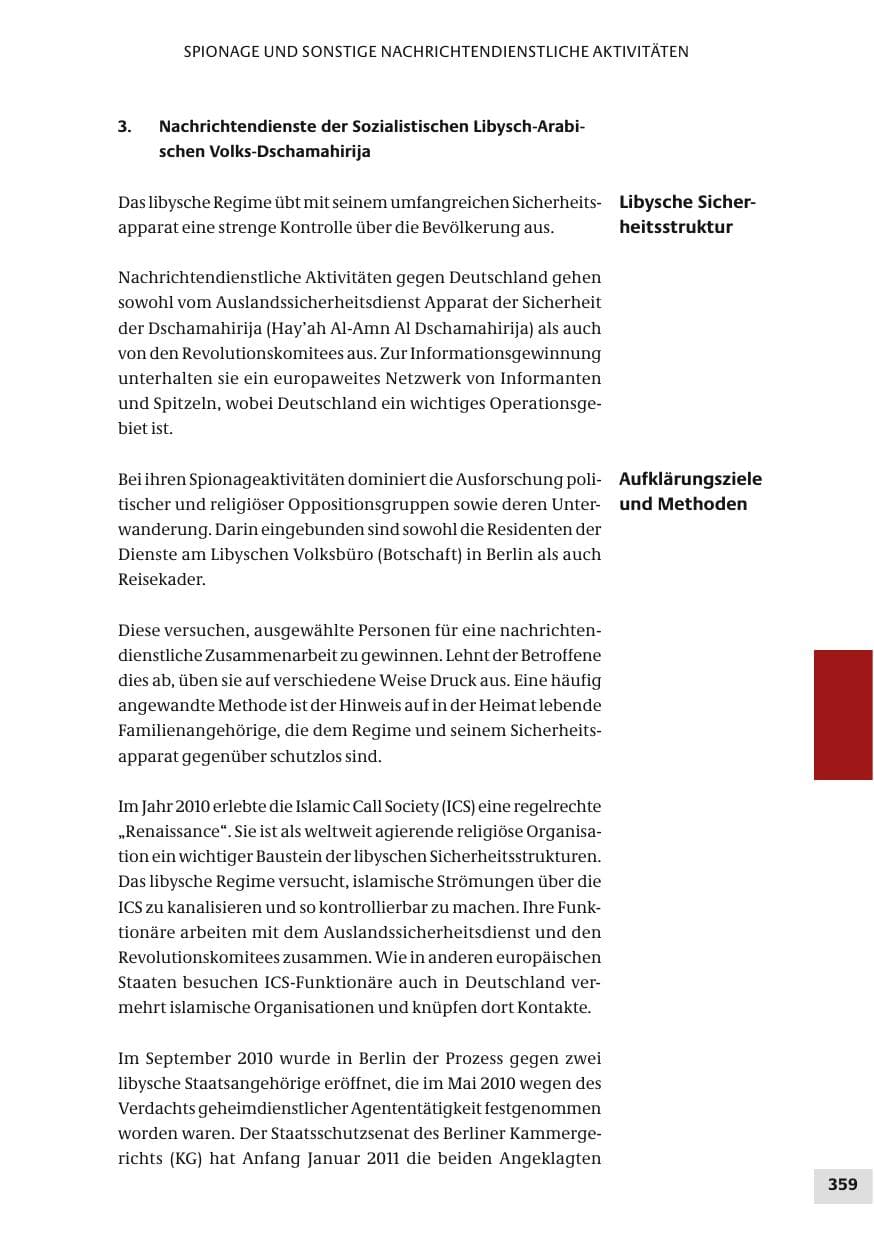 Seite 359 des Verfassungsschutzbericht 2010 Bund