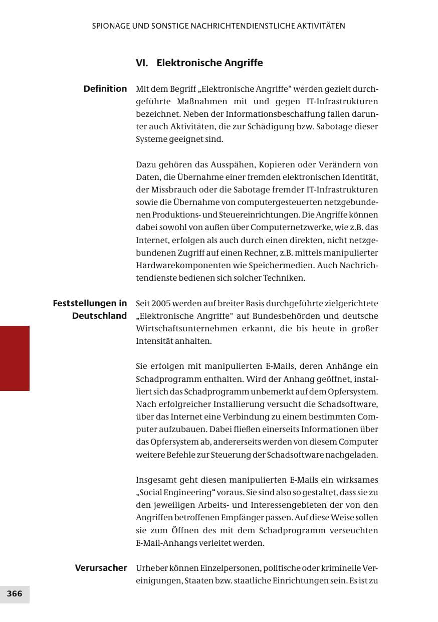 Seite 366 des Verfassungsschutzbericht 2010 Bund