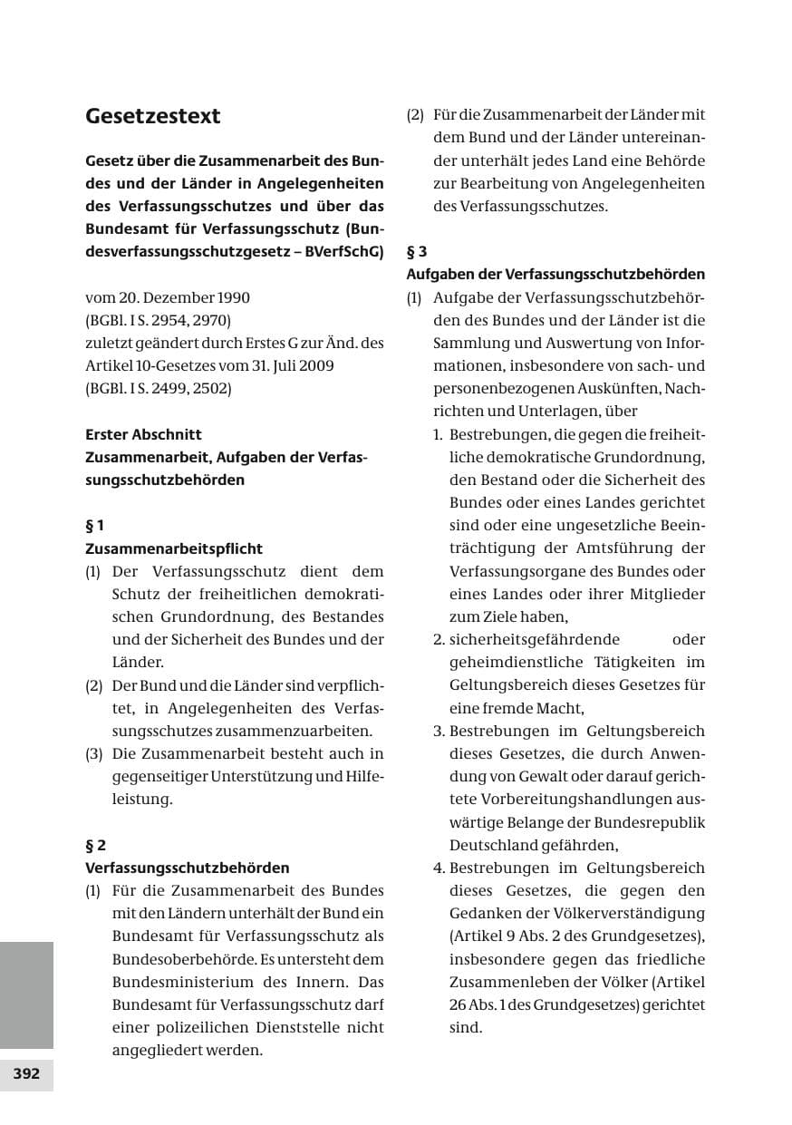 Seite 392 des Verfassungsschutzbericht 2010 Bund
