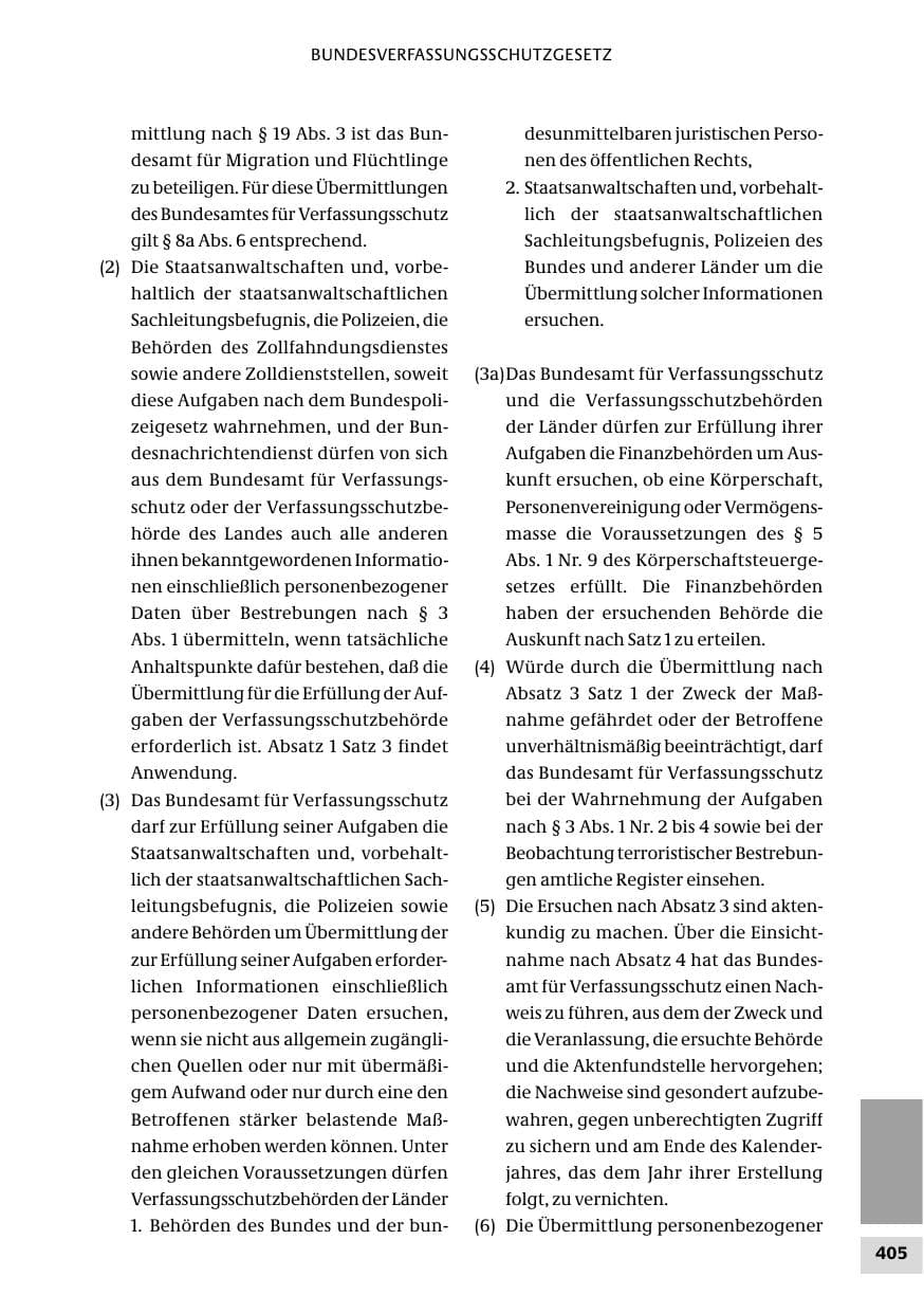 Seite 405 des Verfassungsschutzbericht 2010 Bund