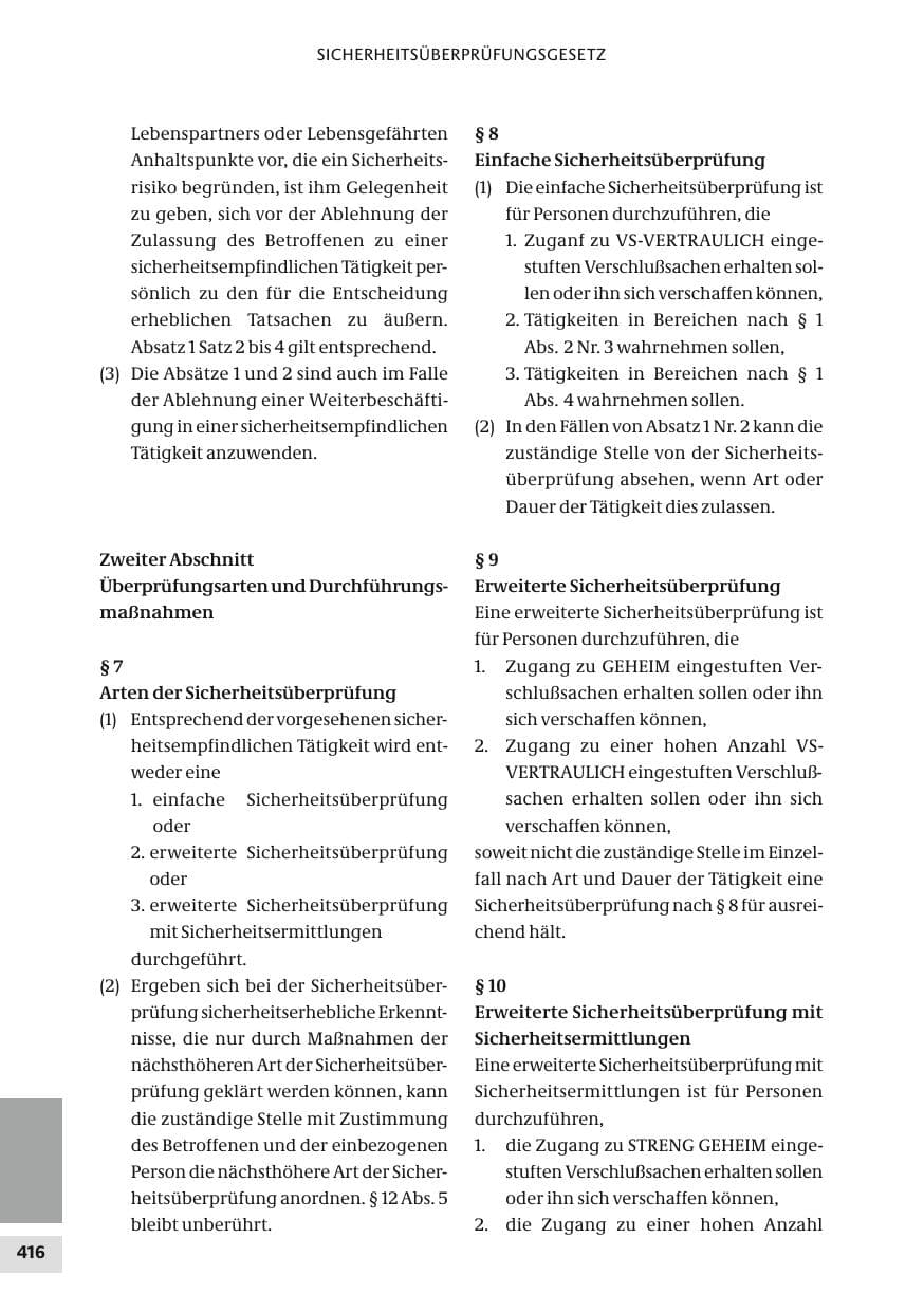 Seite 416 des Verfassungsschutzbericht 2010 Bund