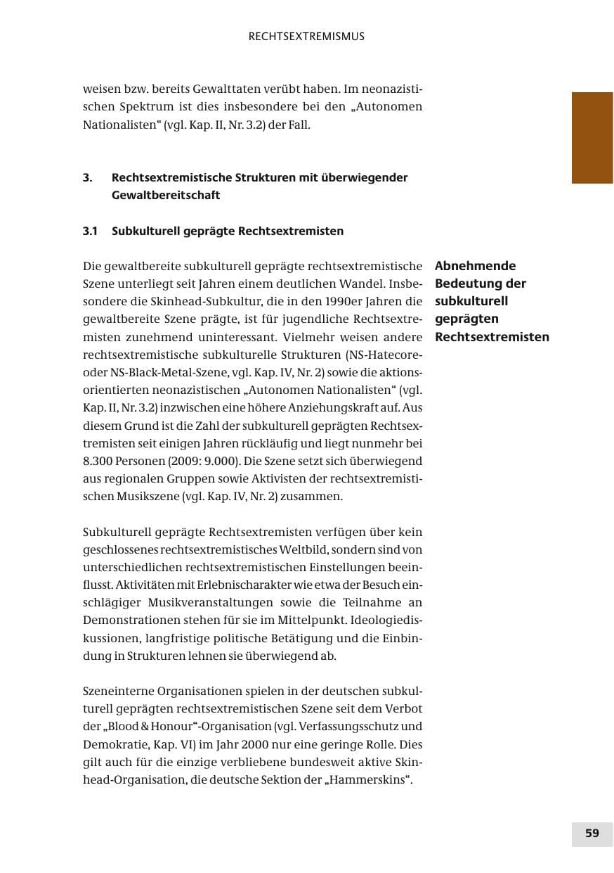 Seite 59 des Verfassungsschutzbericht 2010 Bund
