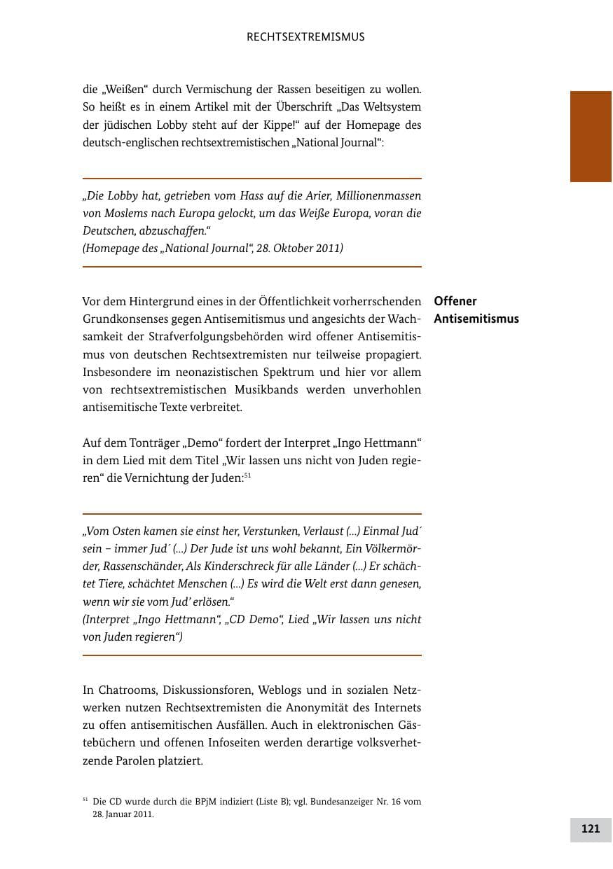 Seite 120 des Verfassungsschutzbericht 2011 Bund