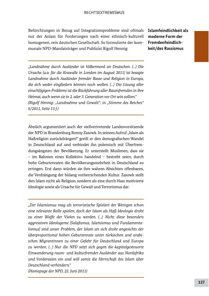 Seite 126 des Verfassungsschutzbericht 2011 Bund