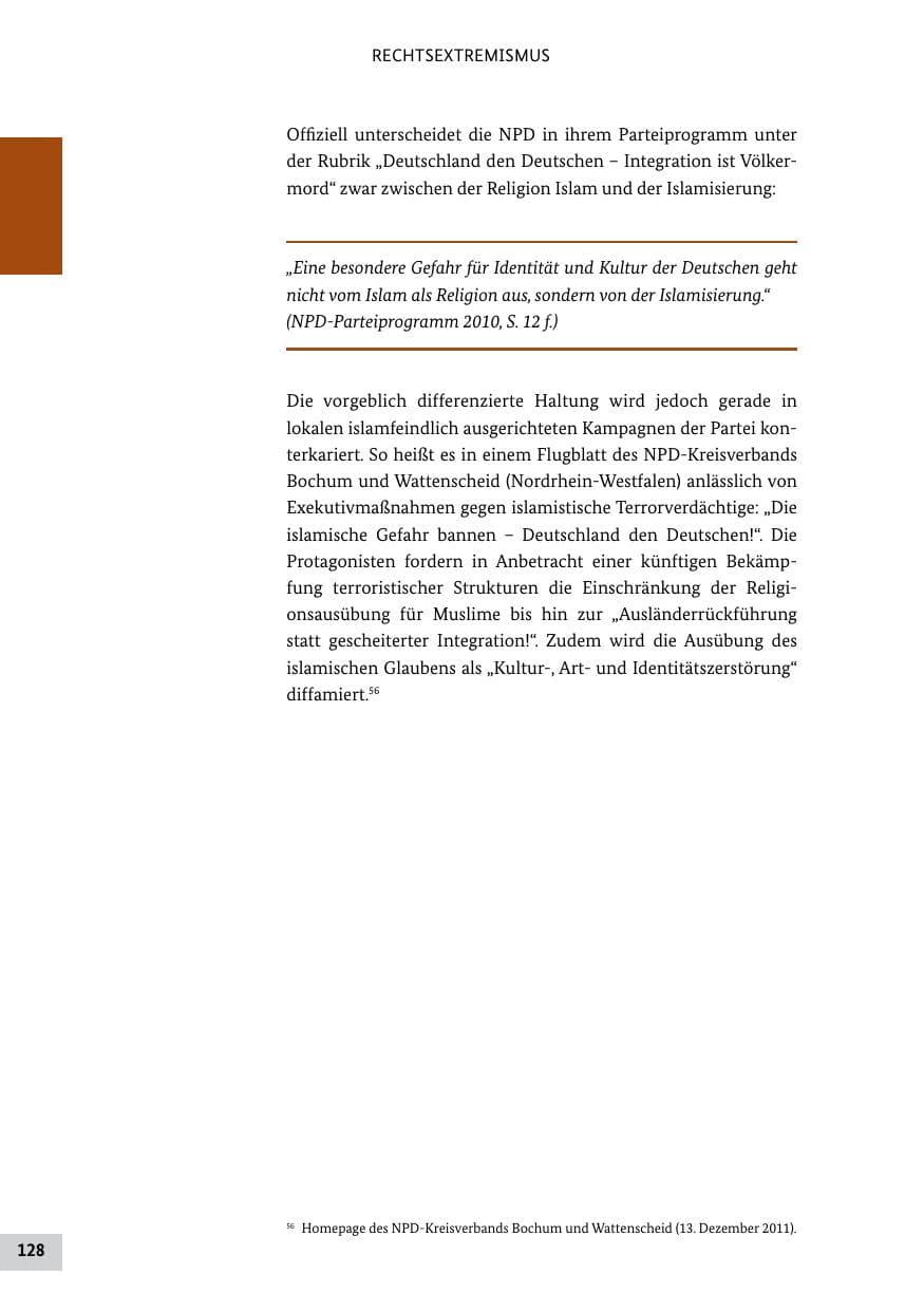 Seite 127 des Verfassungsschutzbericht 2011 Bund