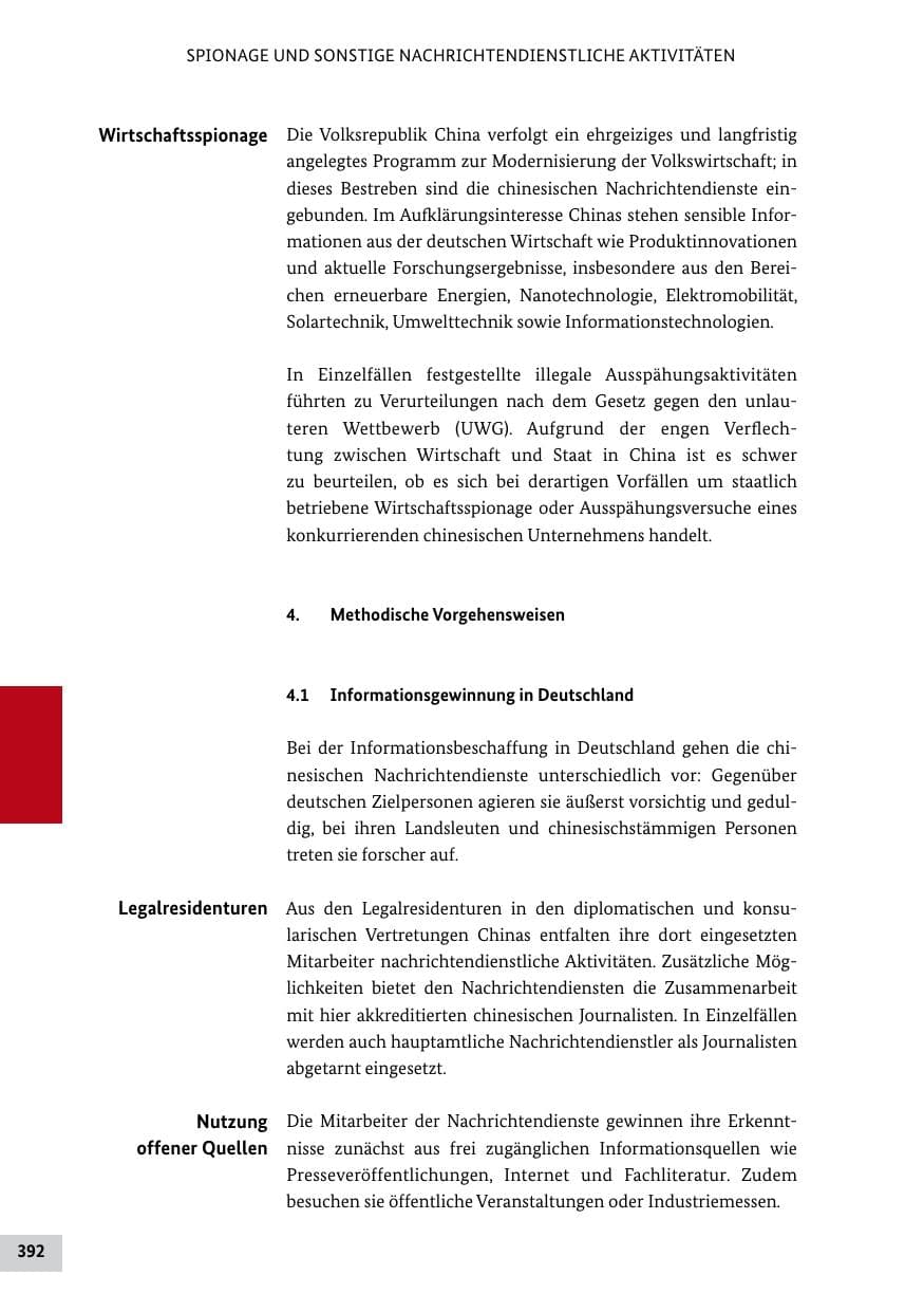Seite 391 des Verfassungsschutzbericht 2011 Bund