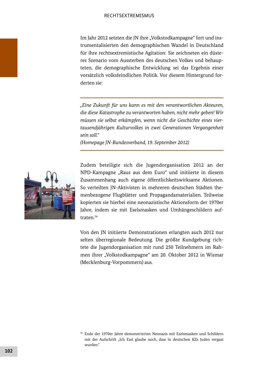 Seite 101 des Verfassungsschutzbericht 2012 Bund