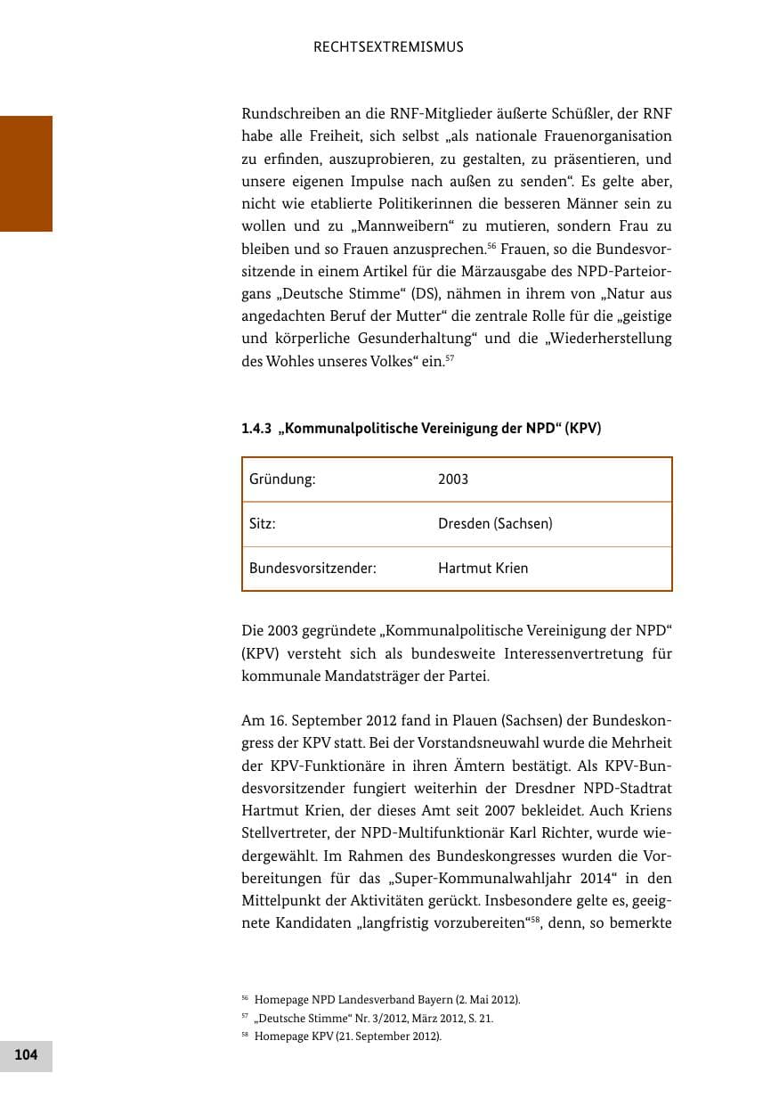 Seite 103 des Verfassungsschutzbericht 2012 Bund