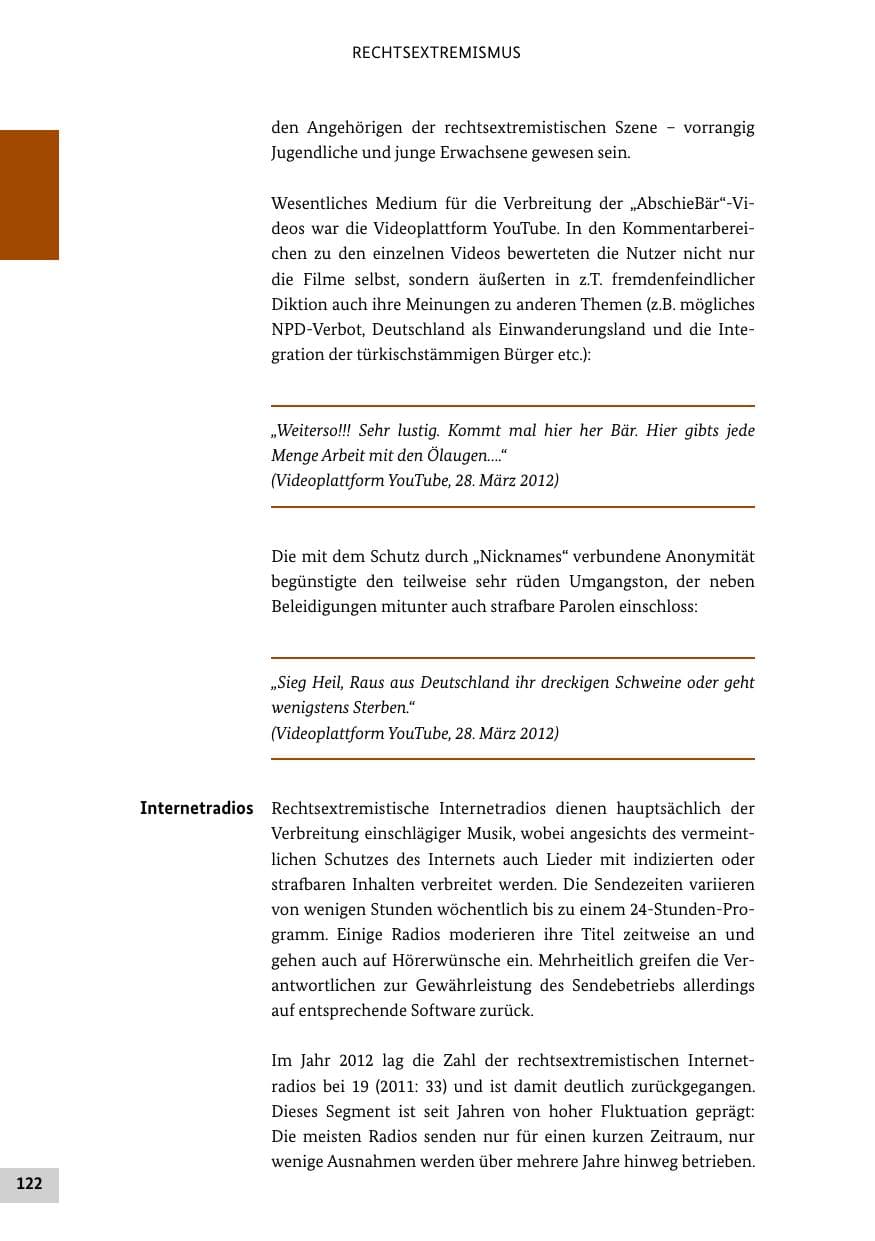 Seite 121 des Verfassungsschutzbericht 2012 Bund