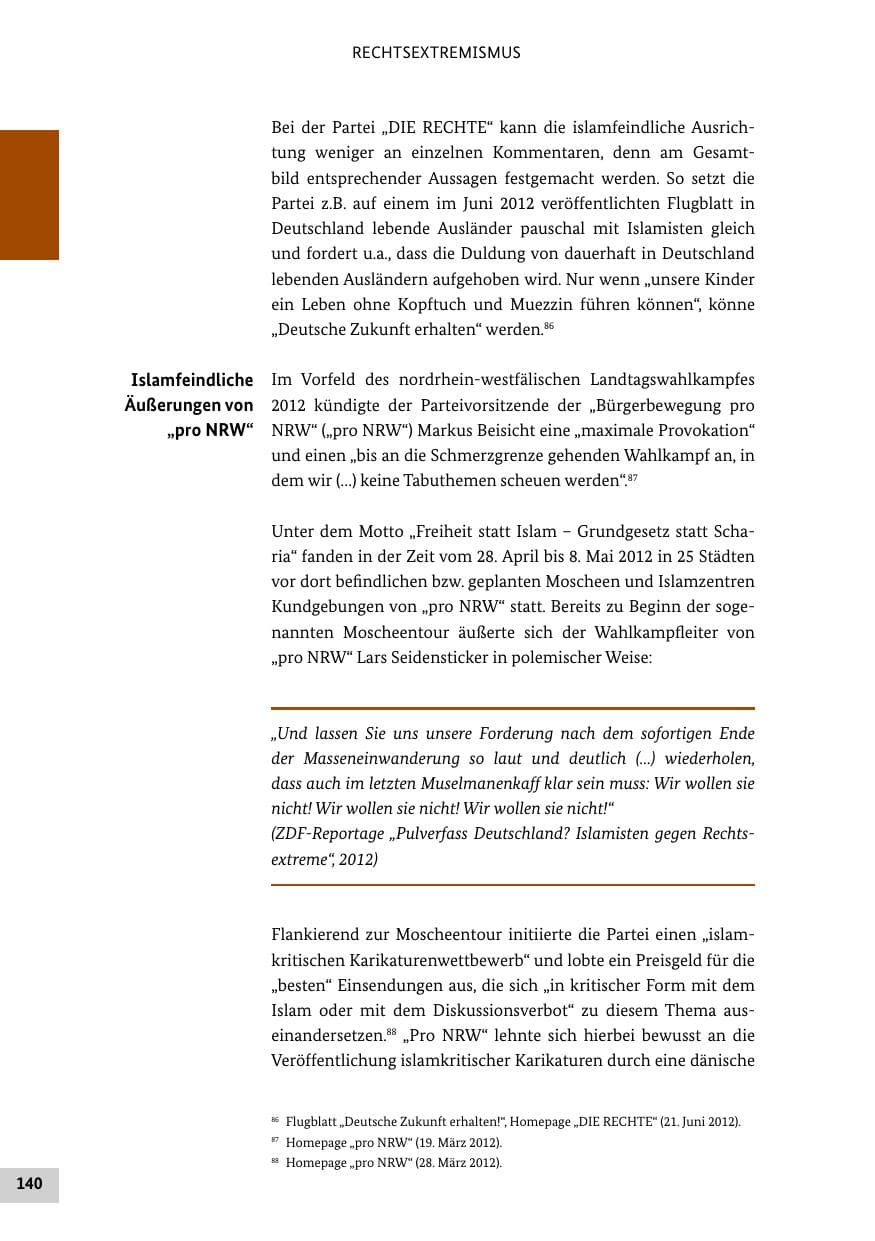 Seite 139 des Verfassungsschutzbericht 2012 Bund