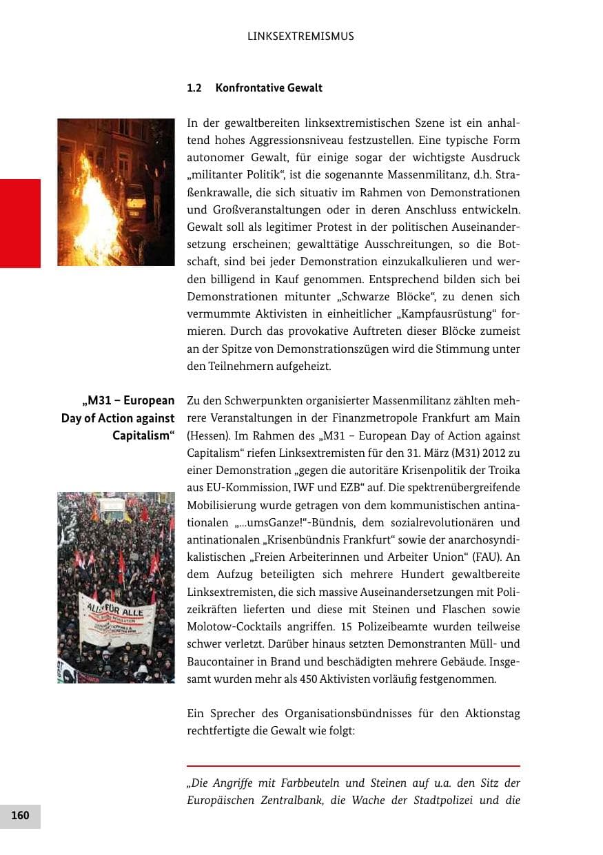 Seite 159 des Verfassungsschutzbericht 2012 Bund
