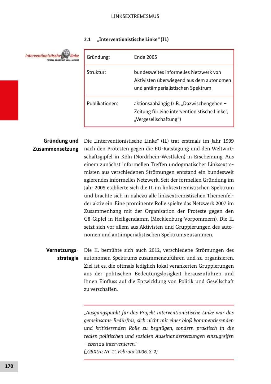 Seite 169 des Verfassungsschutzbericht 2012 Bund
