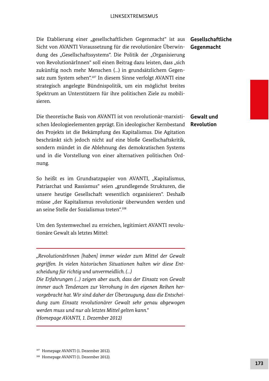 Seite 172 des Verfassungsschutzbericht 2012 Bund