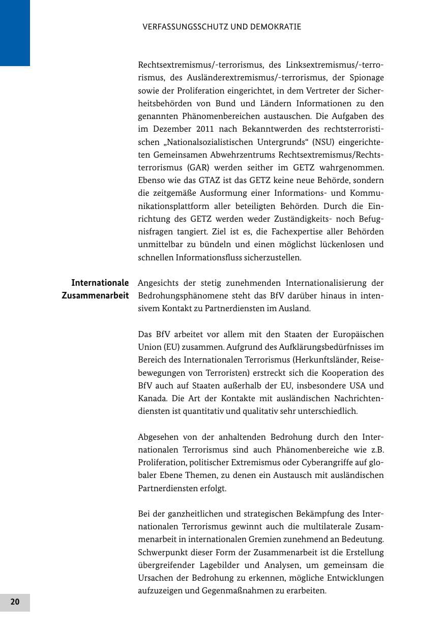 Seite 19 des Verfassungsschutzbericht 2012 Bund