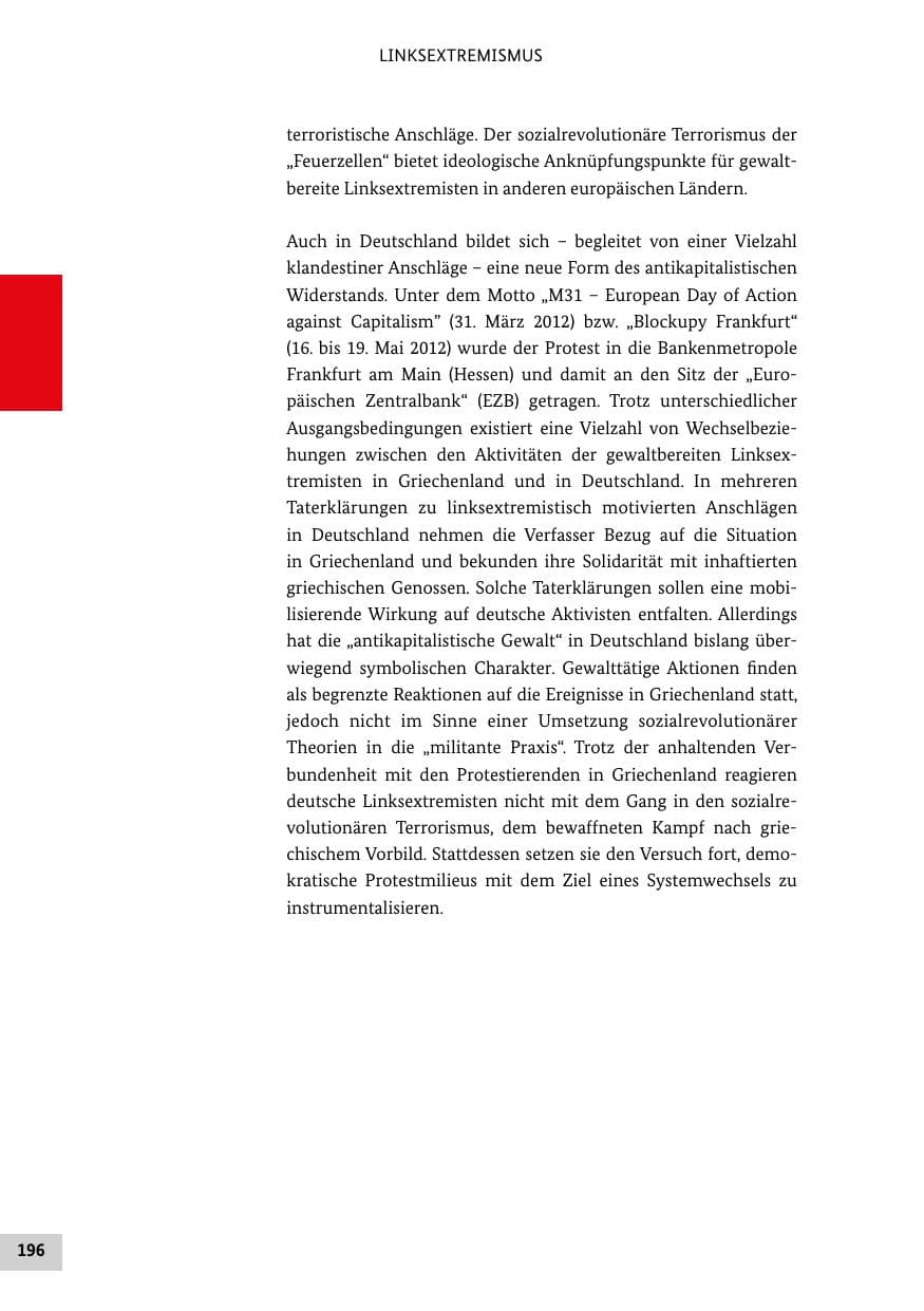 Seite 195 des Verfassungsschutzbericht 2012 Bund