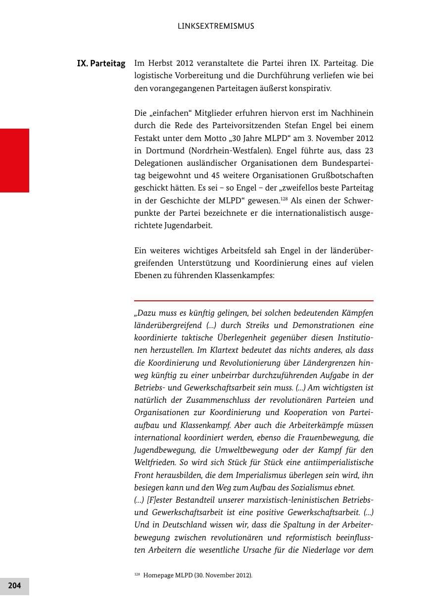 Seite 203 des Verfassungsschutzbericht 2012 Bund