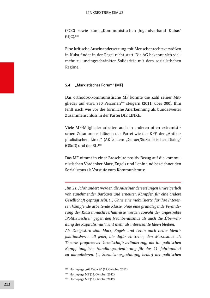 Seite 211 des Verfassungsschutzbericht 2012 Bund