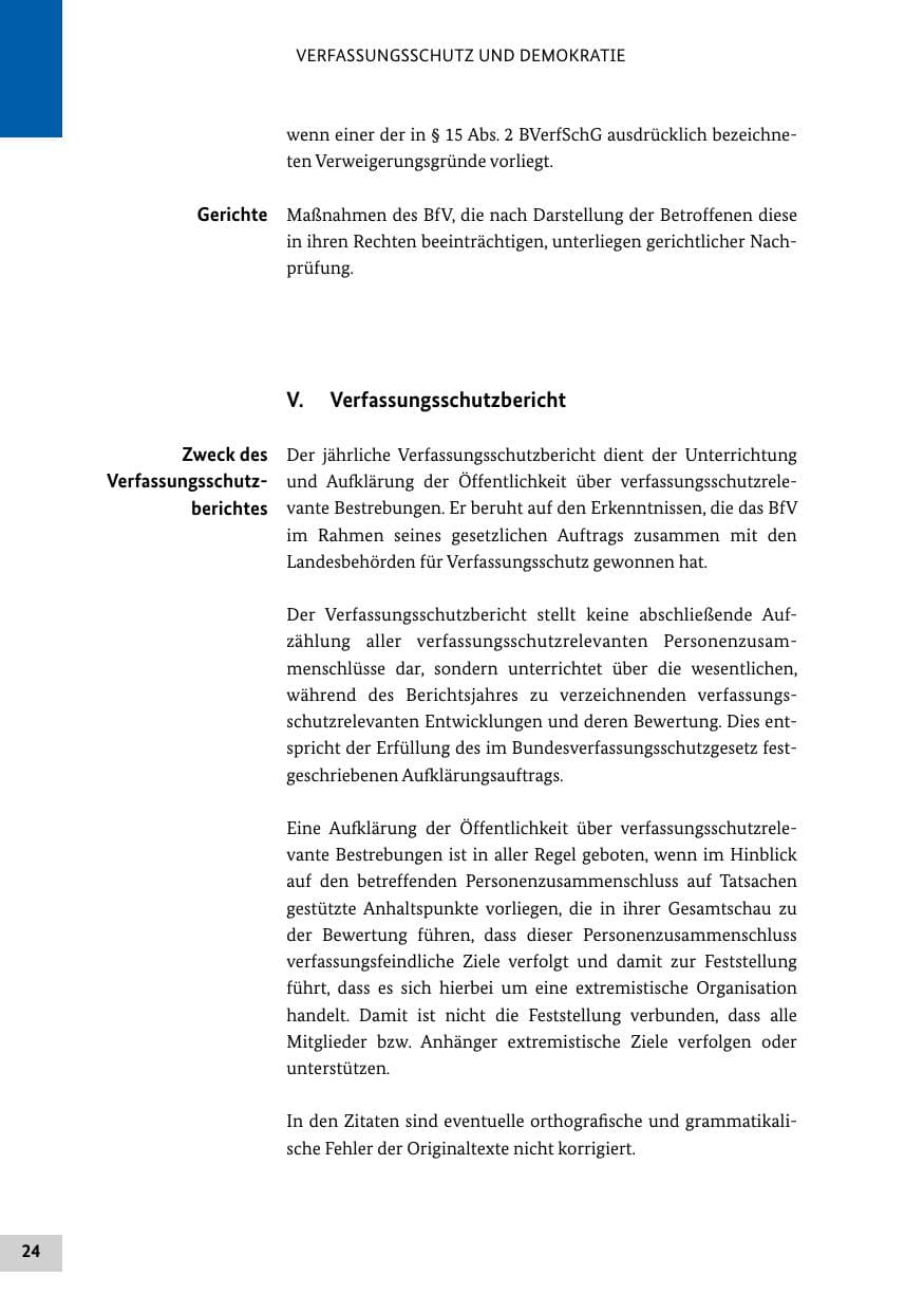 Seite 23 des Verfassungsschutzbericht 2012 Bund