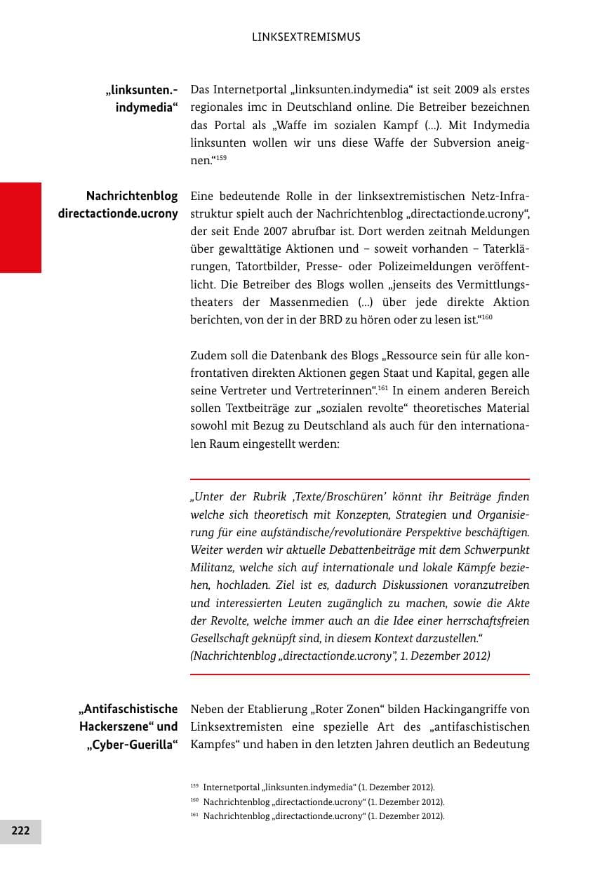 Seite 221 des Verfassungsschutzbericht 2012 Bund