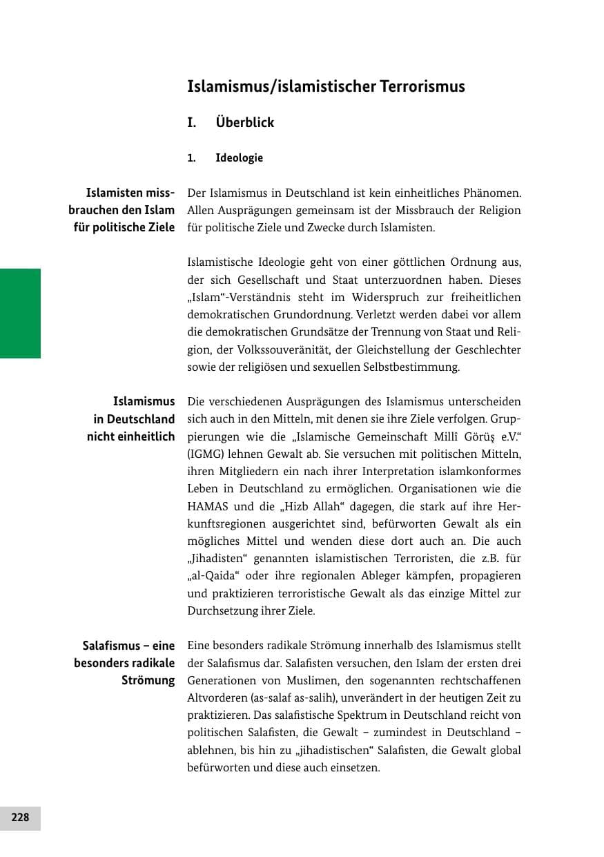 Seite 227 des Verfassungsschutzbericht 2012 Bund