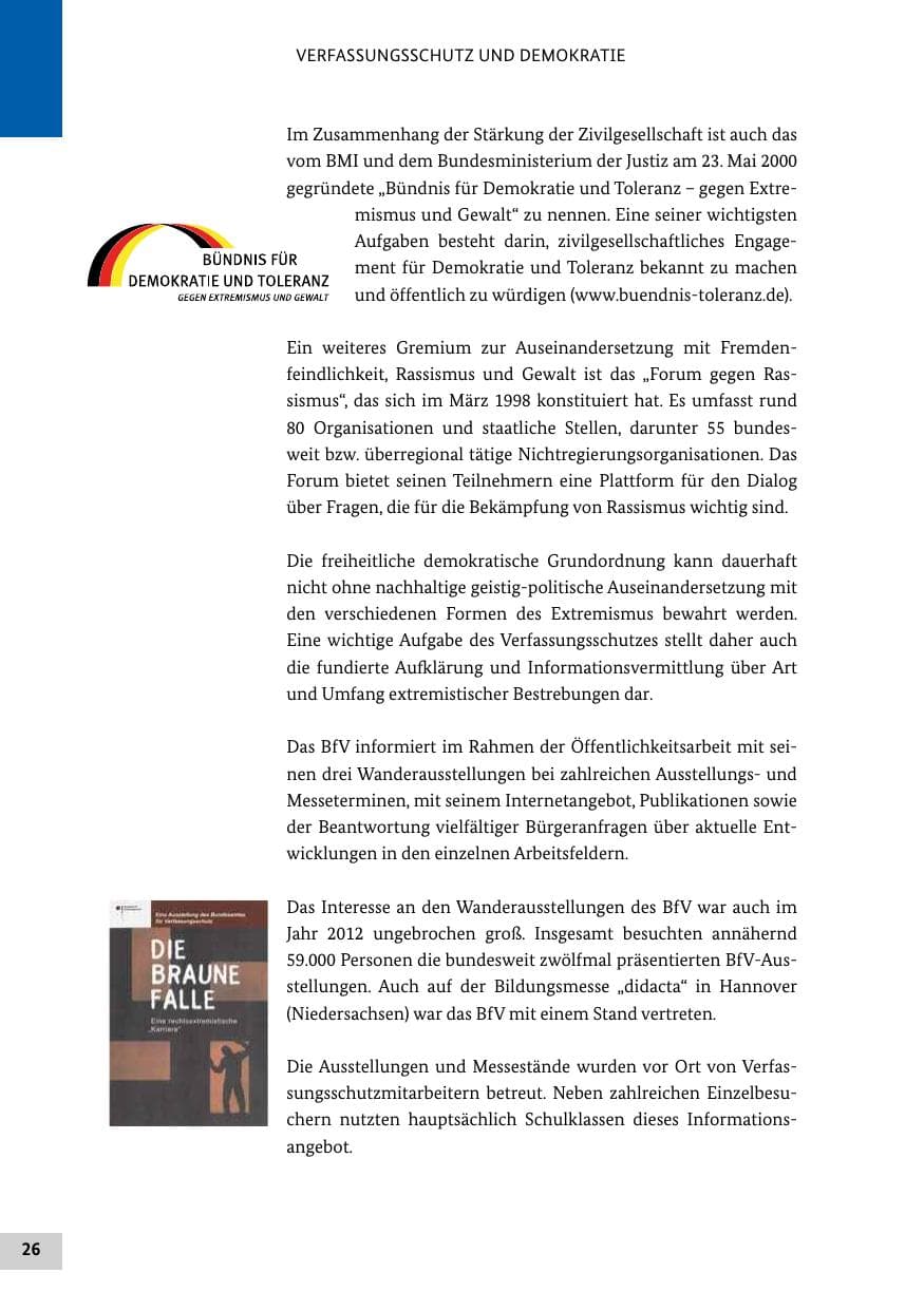 Seite 25 des Verfassungsschutzbericht 2012 Bund
