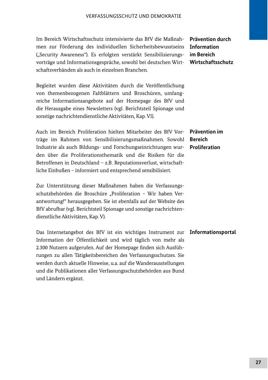 Seite 26 des Verfassungsschutzbericht 2012 Bund
