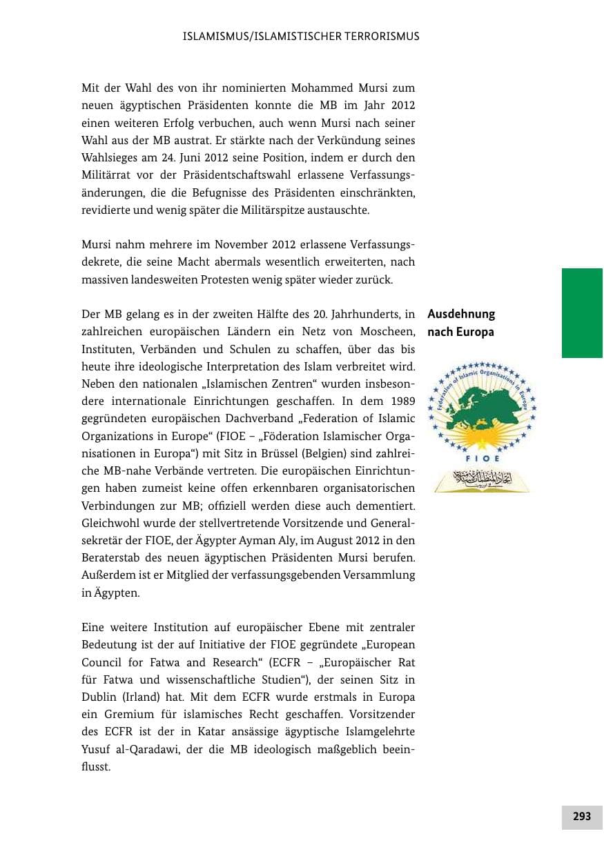 Seite 292 des Verfassungsschutzbericht 2012 Bund
