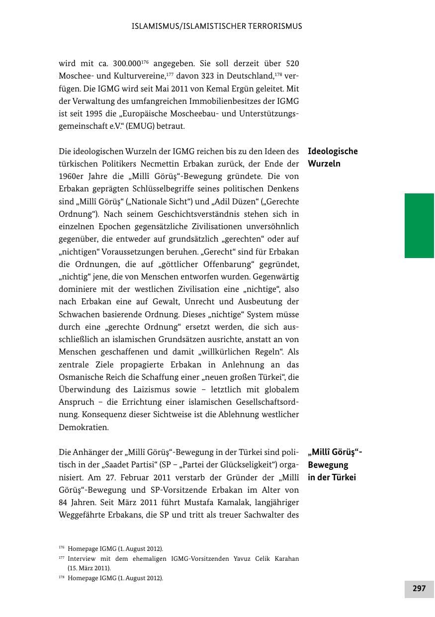 Seite 296 des Verfassungsschutzbericht 2012 Bund