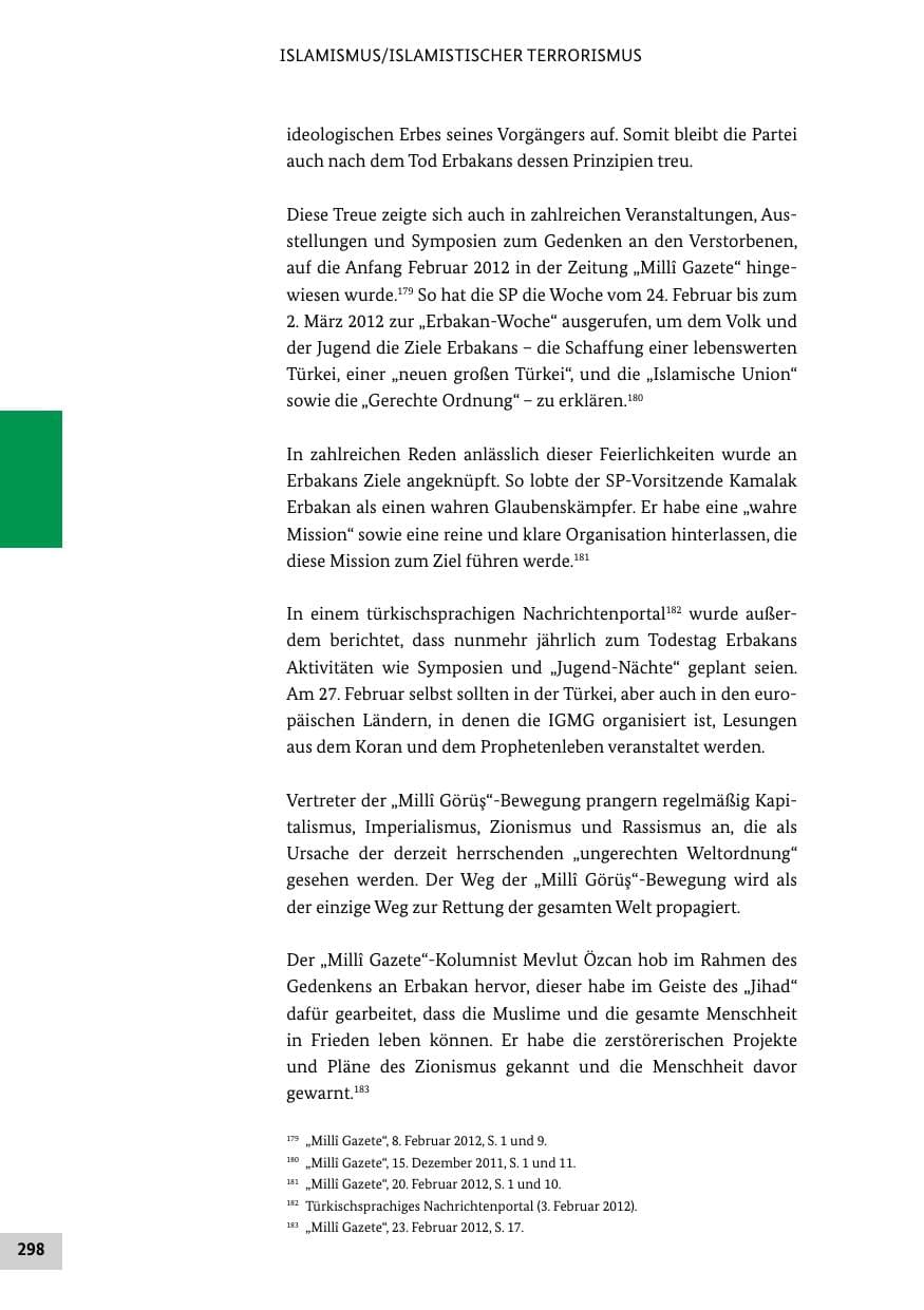 Seite 297 des Verfassungsschutzbericht 2012 Bund