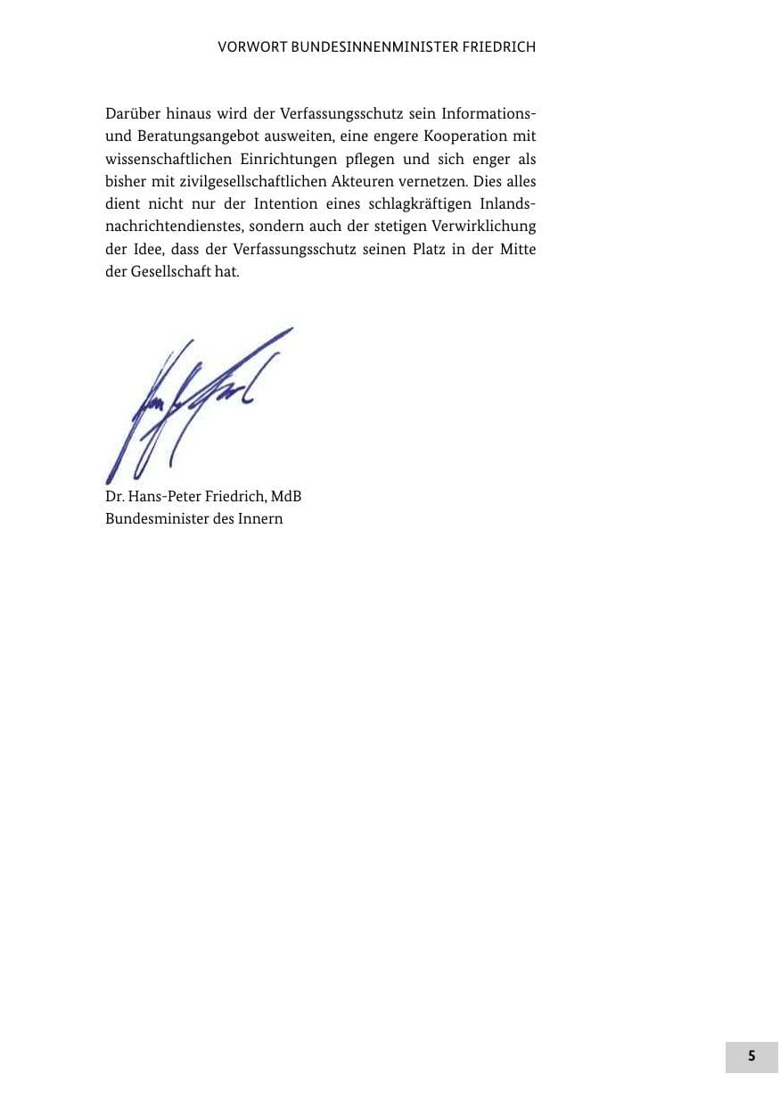 Seite 4 des Verfassungsschutzbericht 2012 Bund