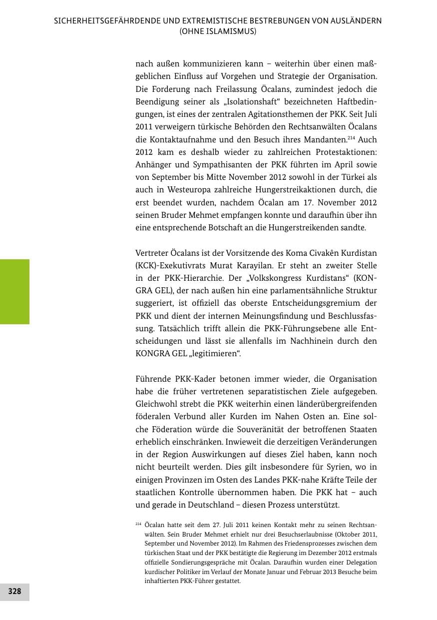Seite 327 des Verfassungsschutzbericht 2012 Bund