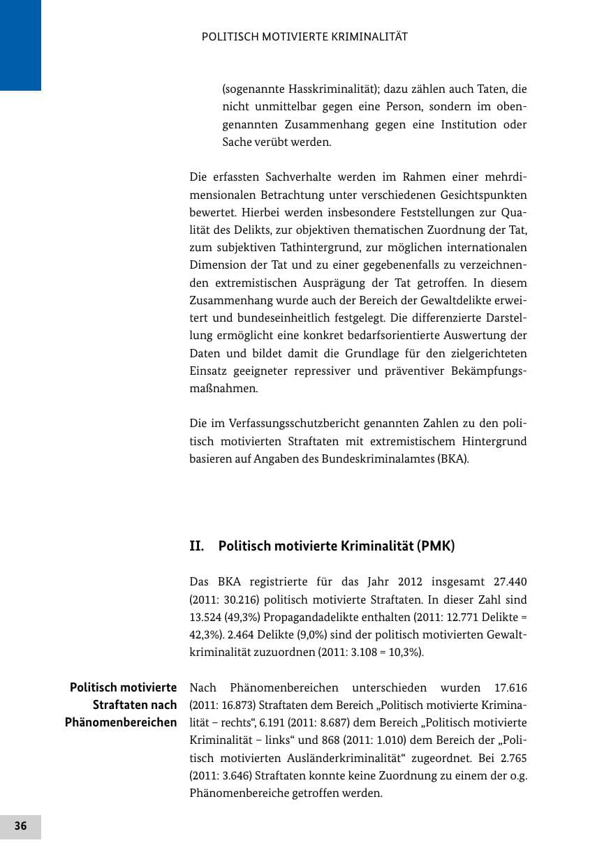 Seite 35 des Verfassungsschutzbericht 2012 Bund
