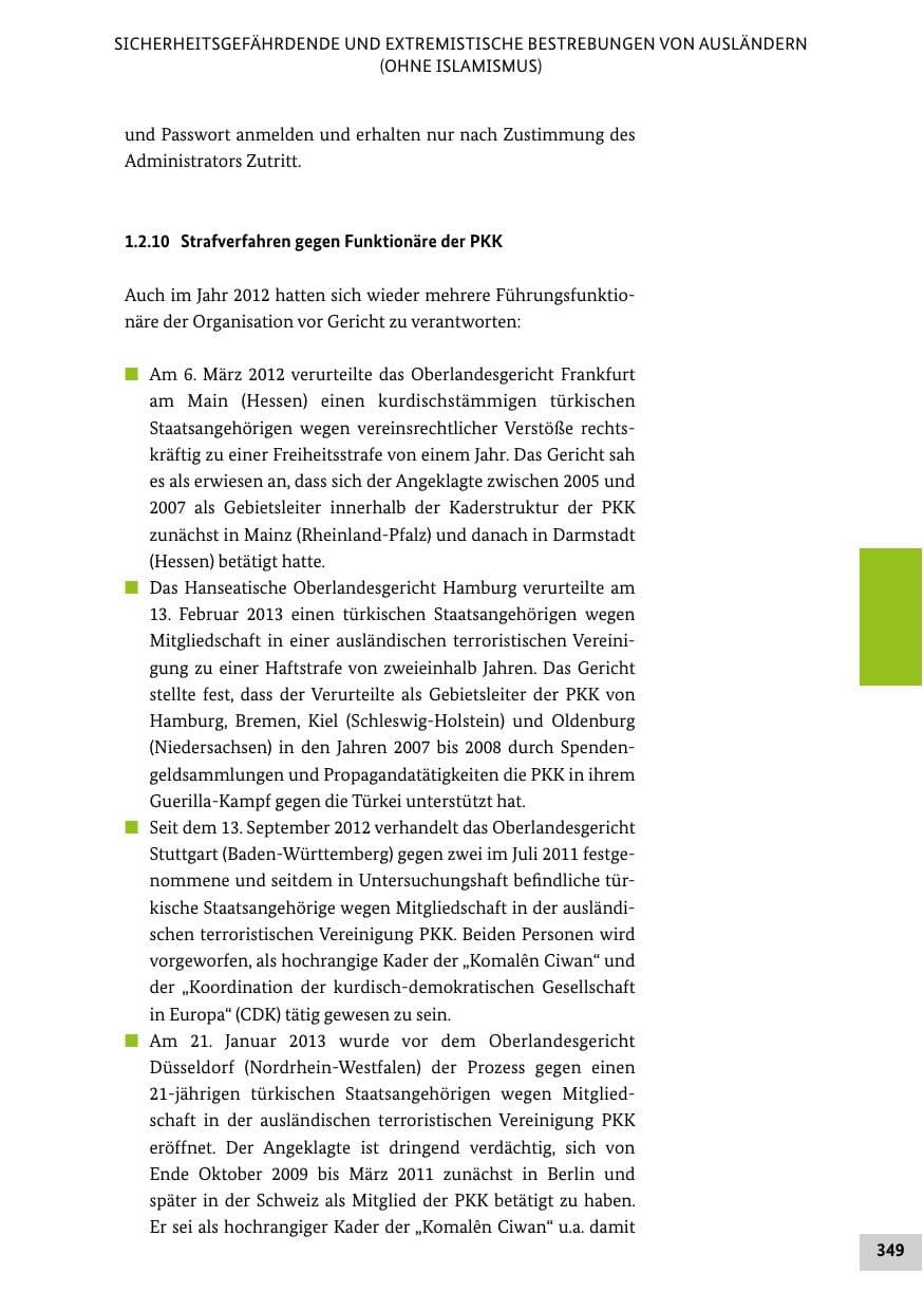 Seite 348 des Verfassungsschutzbericht 2012 Bund