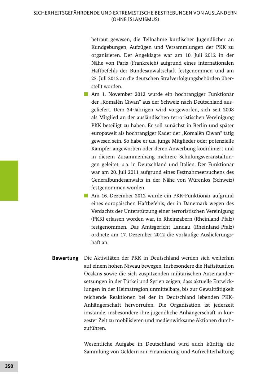 Seite 349 des Verfassungsschutzbericht 2012 Bund