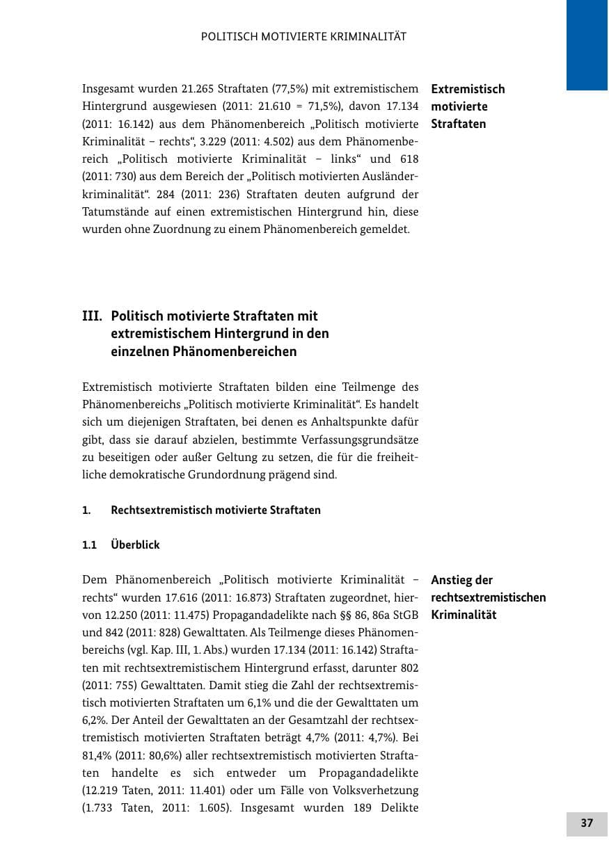 Seite 36 des Verfassungsschutzbericht 2012 Bund