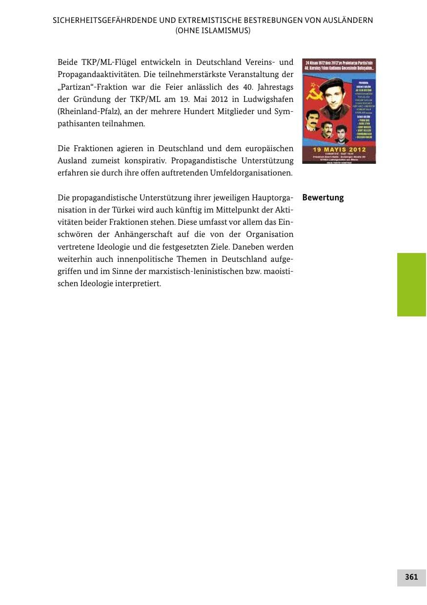 Seite 360 des Verfassungsschutzbericht 2012 Bund