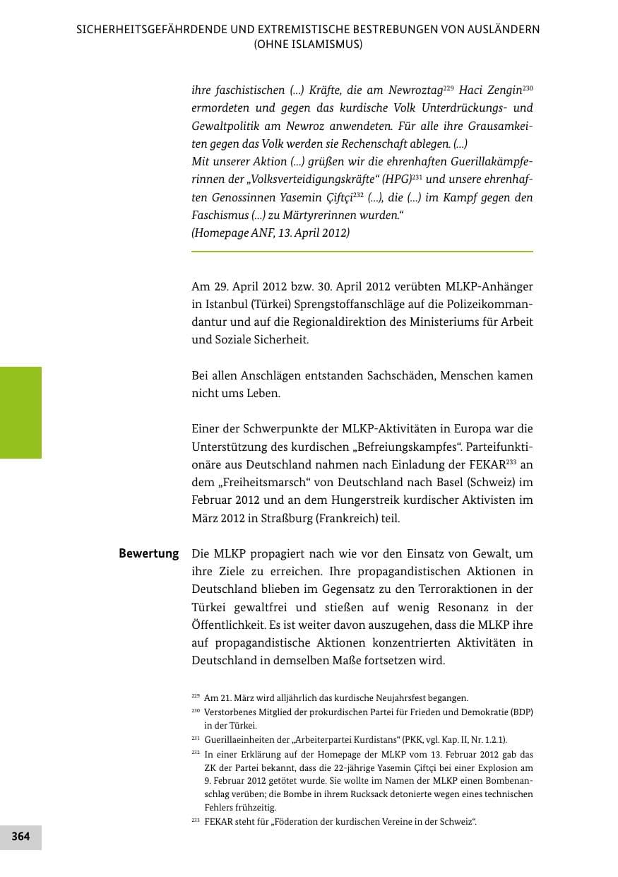 Seite 363 des Verfassungsschutzbericht 2012 Bund