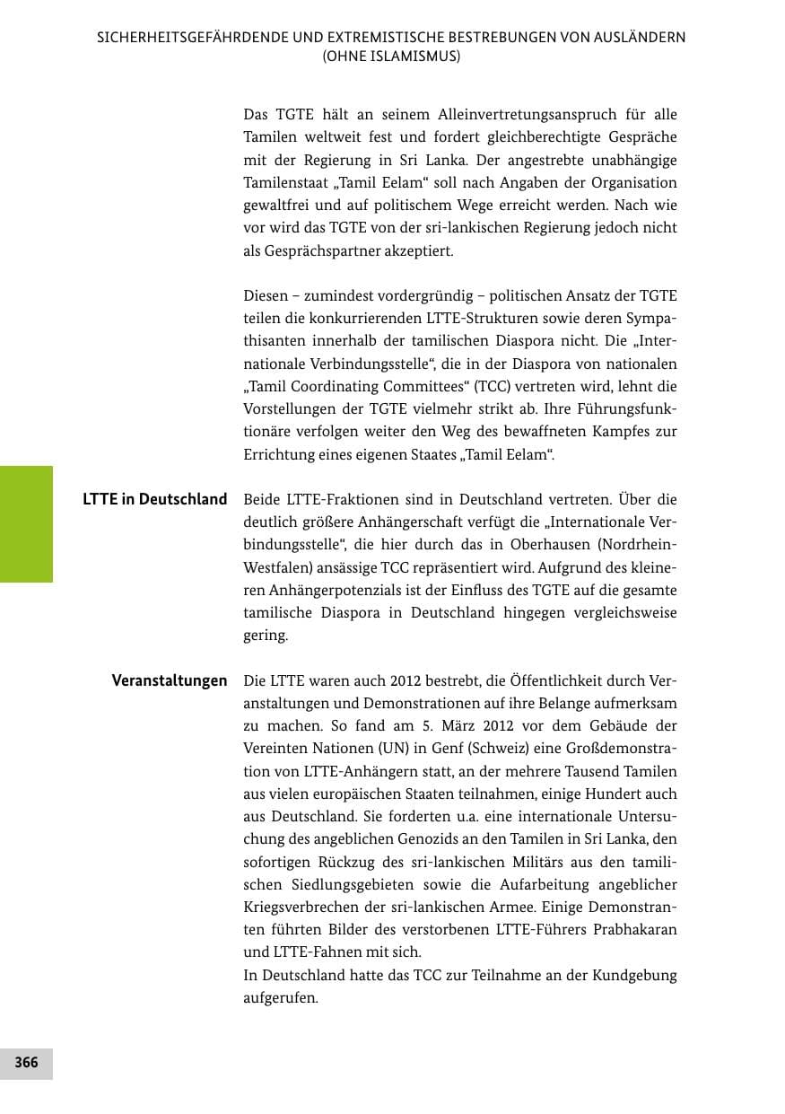 Seite 365 des Verfassungsschutzbericht 2012 Bund