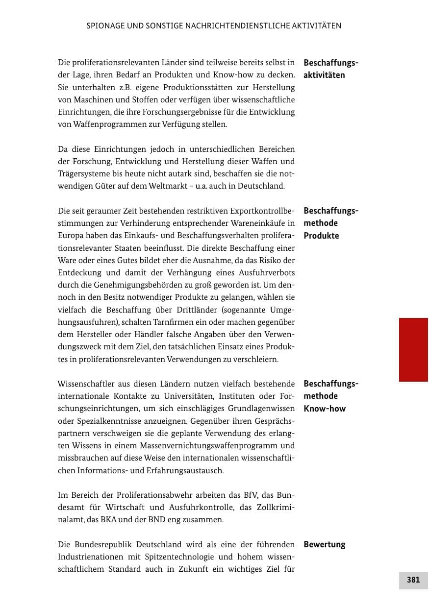 Seite 380 des Verfassungsschutzbericht 2012 Bund